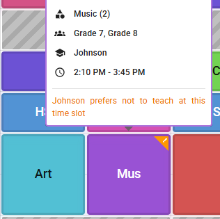 Yellow/Soft constraint unmet small card view